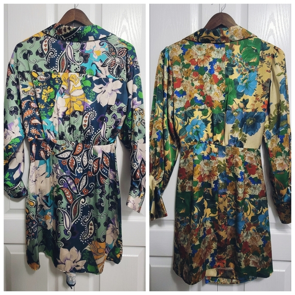 ❗️SOLD❗️ZARA $80 for 2X Floral Wrap Dresses - Picture 2 of 3